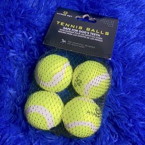 Hyper Pet Yellow Tennis Ball Set of 4 Safe for Dogβs